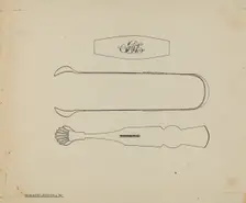 Silver Sugar Tongs, c. 1939. Creator: Kalamian Walton