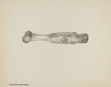 Silver Sugar Tongs, c. 1939. Creator: Kalamian Walton