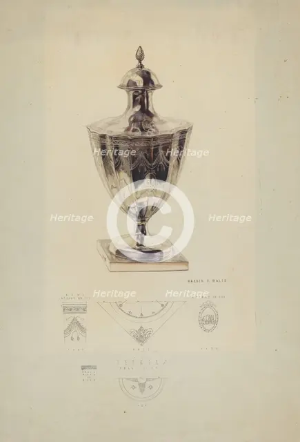Silver Sugar Urn, c. 1938. Creator: Hardin Walsh.