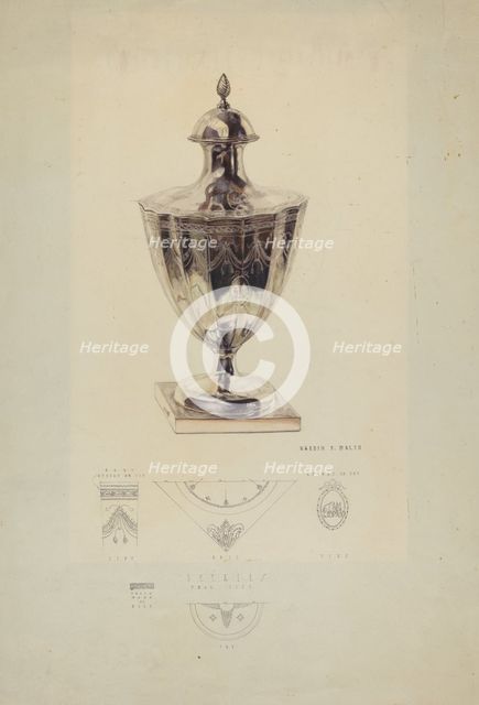 Silver Sugar Urn, c. 1938. Creator: Hardin Walsh.