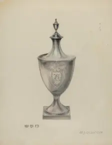 Silver Sugar Urn, c. 1940. Creator: E. J. Gilsleider