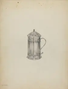 Silver Salt Cellar, 1935/1942. Creator: Walter Doran