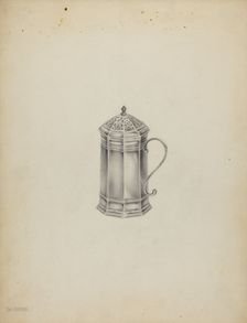 Silver Salt Cellar, 1935/1942. Creator: Walter Doran
