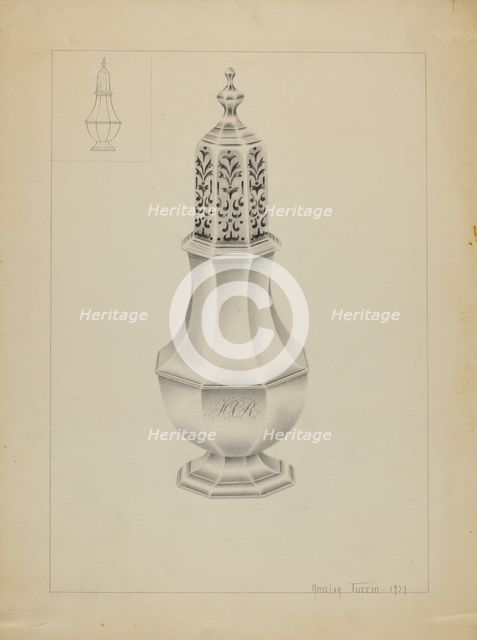Silver Salt Cellar, 1937. Creator: Amelia Tuccio.