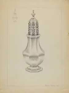 Silver Salt Cellar, 1937. Creator: Amelia Tuccio