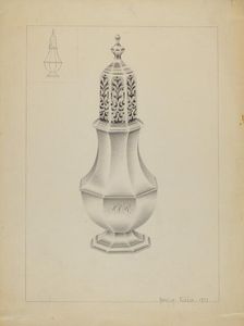 Silver Salt Cellar, 1937. Creator: Amelia Tuccio