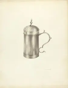 Silver Salt Cellar, c. 1938. Creator: Sidney Liswood