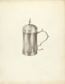 Silver Salt Cellar, c. 1938. Creator: Sidney Liswood