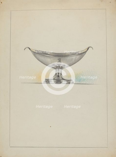 Silver Salt Cellars, c. 1936. Creator: Vincent Carano.