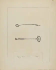 Silver Salt Spoon, 1935/1942. Creator: Frederick Jackson