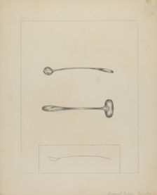 Silver Salt Spoon, 1935/1942. Creator: Frederick Jackson