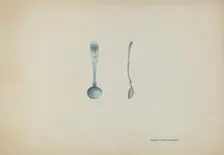 Silver Salt Spoon, c. 1937. Creator: Harry Mann Waddell