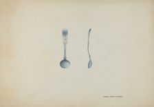 Silver Salt Spoon, c. 1937. Creator: Harry Mann Waddell
