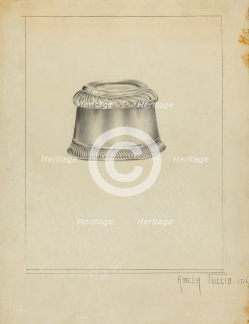 Silver Salt Trencher, 1936. Creator: Amelia Tuccio.
