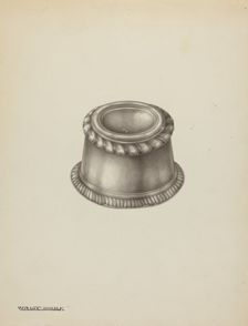 Silver Salt Trencher, c. 1939. Creator: Kalamian Walton
