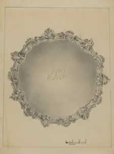 Silver Salver, c. 1936. Creator: Vincent Carano