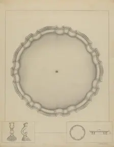 Silver Salver, c. 1936. Creator: Milton Grubstein