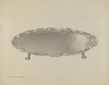 Silver Salver, c. 1937. Creator: Vincent Carano