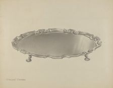 Silver Salver, c. 1937. Creator: Vincent Carano