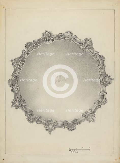 Silver Salver, c. 1939. Creator: Vincent Carano.