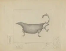 Silver Sauce Boat, 1935/1942. Creator: Henry Meyers