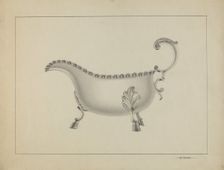Silver Sauce Boat, 1936. Creator: Michael Fenga