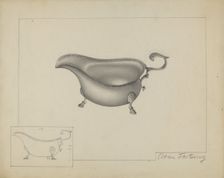 Silver Sauce Boat, c. 1937. Creator: Aaron Fastovsky