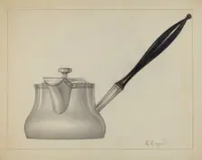 Silver Saucepan with Cover, c. 1936. Creator: Giacinto Capelli