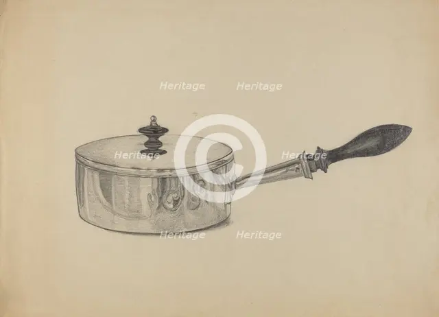 Silver Serving Dish, c. 1936. Creator: S. Brodsky.