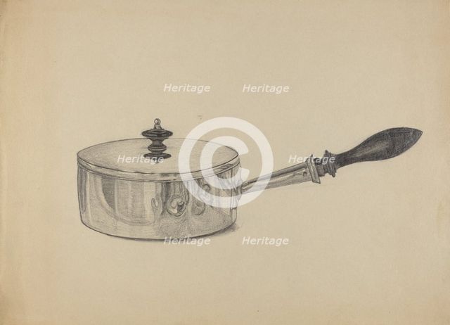 Silver Serving Dish, c. 1936. Creator: S. Brodsky.