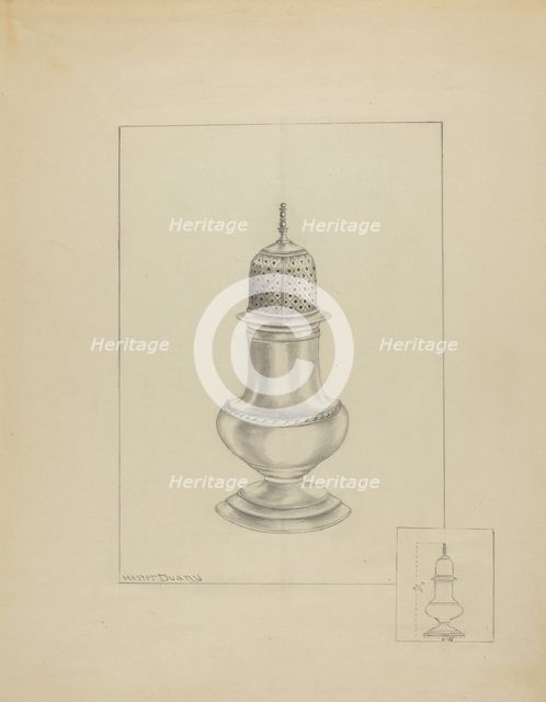 Silver Shaker, 1935/1942. Creator: Hester Duany.