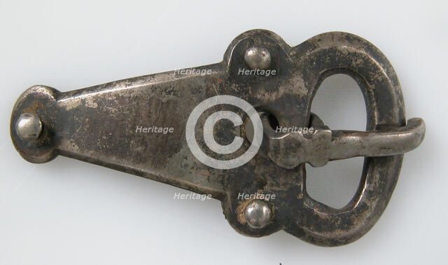 Silver Shoe Buckle, Frankish, late 600's. Creator: Unknown.