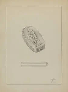 Silver Snuff Box, c. 1936. Creator: Clayton Braun