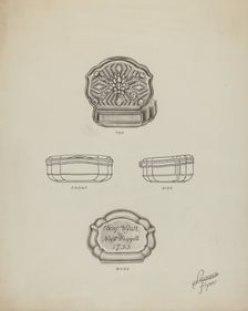 Silver Snuff Box, c. 1939. Creator: Lawrence Flynn