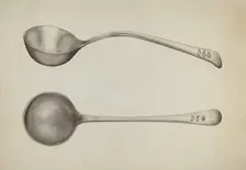 Silver Soup Ladle, c. 1936. Creator: John R. Towers