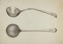 Silver Soup Ladle, c. 1936. Creator: John R. Towers