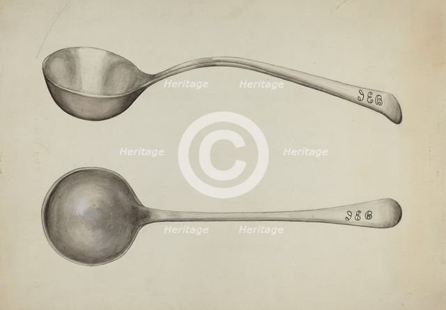 Silver Soup Ladle, c. 1936. Creator: John R. Towers.