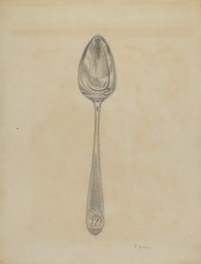 Silver Soup Spoon, c. 1936. Creator: Joseph Guarino