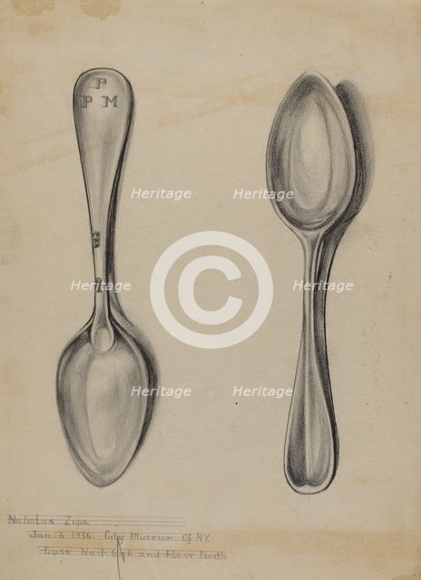 Silver Spoon, 1935/1942. Creator: Nicholas Zupa.