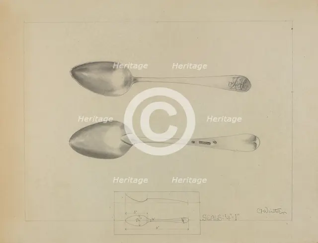 Silver Spoon, 1935/1942. Creator: Charlotte Winter.