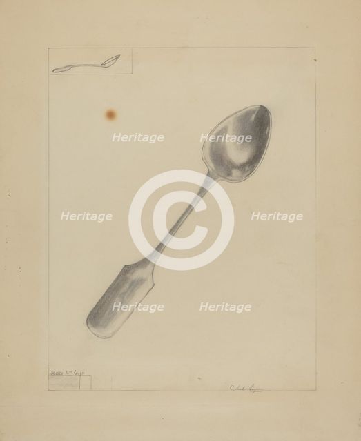 Silver Spoon, 1935/1942. Creator: Columbus Simpson.