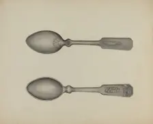 Silver Spoon, 1935/1942. Creator: Florence Stevenson