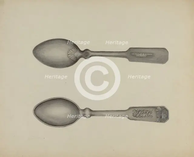 Silver Spoon, 1935/1942. Creator: Florence Stevenson.
