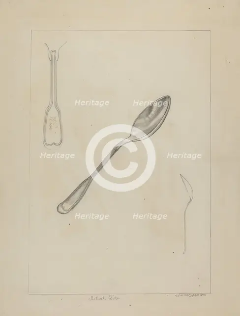Silver Spoon, 1935/1942. Creator: Ludmilla Calderon.