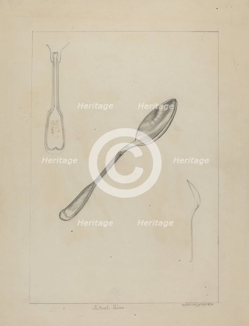 Silver Spoon, 1935/1942. Creator: Ludmilla Calderon.