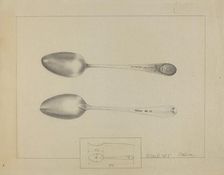 Silver Spoon, c. 1936. Creator: Charlotte Winter