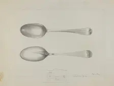 Silver Spoon, c. 1936. Creator: Charlotte Winter