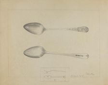 Silver Spoon, c. 1936. Creator: Charlotte Winter