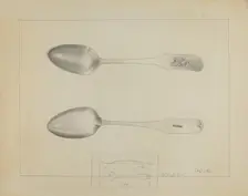 Silver Spoon, c. 1936. Creator: Charlotte Winter