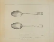 Silver Spoon, c. 1936. Creator: Charlotte Winter